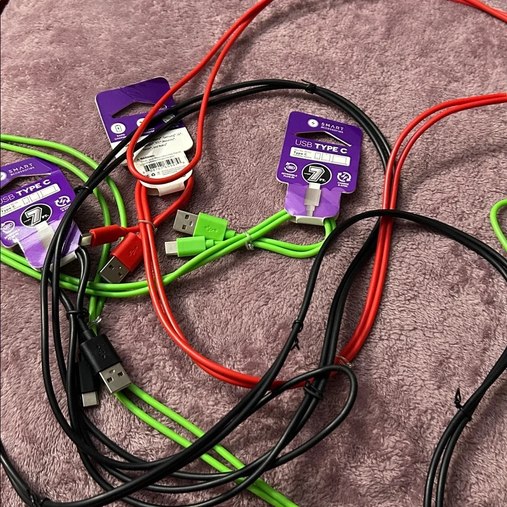 7 FT USB Type C Charging Cables